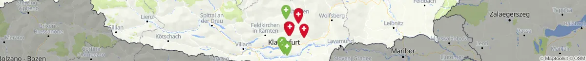 Kartenansicht für Apotheken-Notdienste in der Nähe von Sankt Georgen am Längsee (Sankt Veit an der Glan, Kärnten)